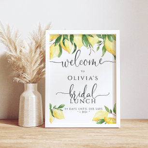 Poster Elegante Lemon Citrus Bridal Lunch