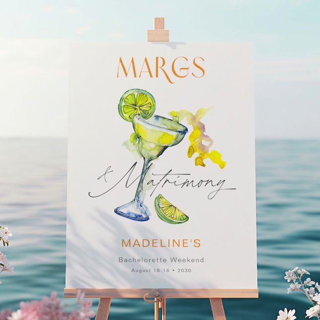 Poster Elegante Margs & Matrimony Bachelorette Weekend (Criador carregado)