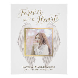 Póster Elegante Memorial Forever em Nossa Foto