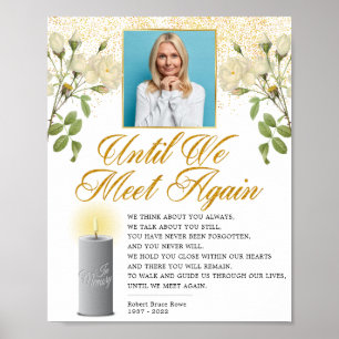 Poster Elegante Memorial Foto Funeral Poem Sinal