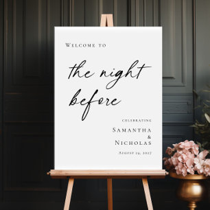 Poster Elegante minimal Bem-vindo à Noite Antes do Ensaio