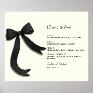 Poster Elegante Minimalista Arco Preto Menu Simples Elega