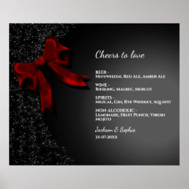 Poster Elegante Mínimo Arco Vermelho Simples Sig. Menu El