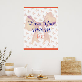 Poster Elegante Moderno Simples Te Ama Dia de as mães Mãe