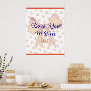 Poster Elegante Moderno Simples Te Ama Dia de as mães Mãe