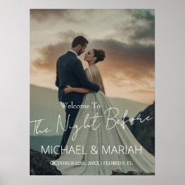 Poster Elegante Na Noite Antes Do Ensaio Jantar Foto