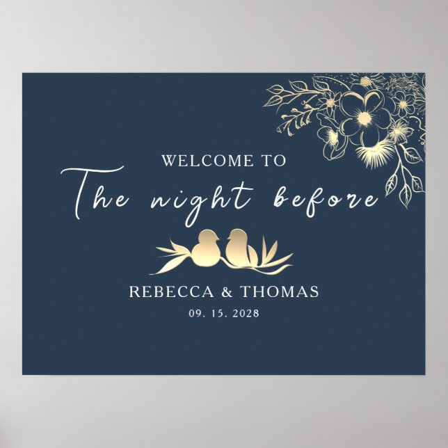 Poster Elegante Na Noite Antes Do Janto De Ensaio (Frente)