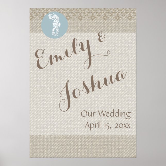 Póster Elegante Náutico Clássico Azul-Marinho (Frente)