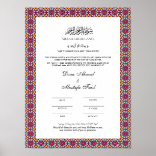 Poster Elegante nikahnama