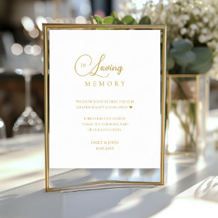 Poster Elegante No Casamento Da Memória De Adorto