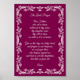 Poster Elegante Oração do Senhor Botânica