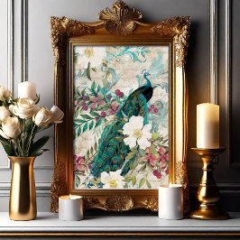 Poster Elegante Peacock