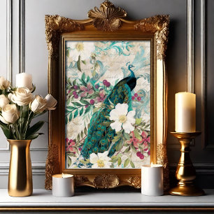 Poster Elegante Peacock