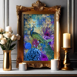 Poster Elegante Peacock