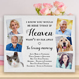 Poster Elegante Personalizado 6 Fotos Céu Casamento Memor