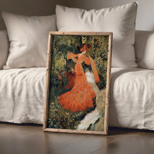 Poster Elegante perto de um Primavera, Vintage