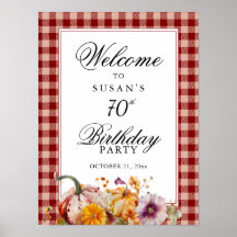 Elegante Placas de Boas-Vindas de Aniversário com