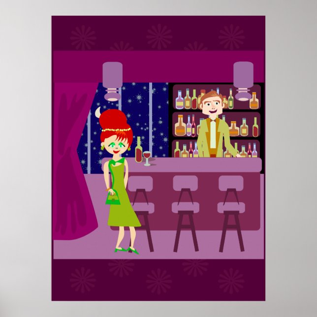 Póster Elegante ponto de encontro (Frente)
