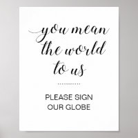 Elegante Por Favor, Assine Nosso Casamento Global
