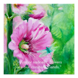 Póster Elegante Poster de Arte Rosa Floral