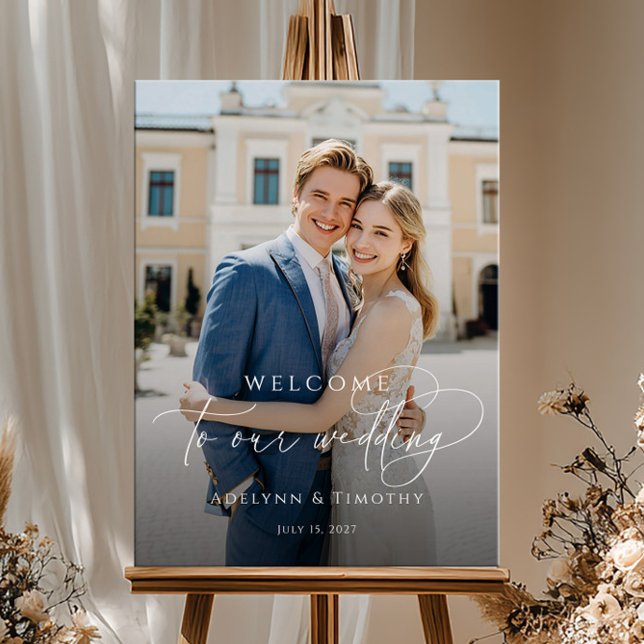 Poster Elegante roteiro de foto casamento bem-vindo (Criador carregado)