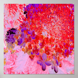 Poster Elegante Roxo e Laranja