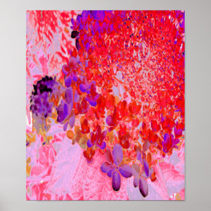 Poster Elegante Roxo e Laranja