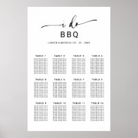 Elegante Rustic Script I Do CHURRASCO Seating Char