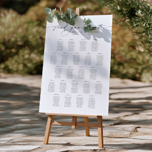 Poster Elegante Script 22 Tabelas Carta de Boas-Vindas As