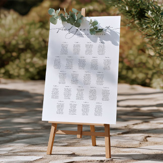 Poster Elegante Script 22 Tabelas Carta de Boas-Vindas As
