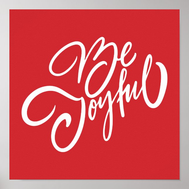 Poster Elegante Seja Joyful Holiday Design (Frente)