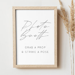 Poster Elegante Sinal de Cabine de Fotos | Casamento Mini