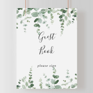 Poster Elegante Sinal de Livro de Visitas Minimalista de