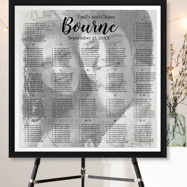 Poster Elegante Sua Foto Aqui Sentado De Casamento (To see frame pricing, please enter your frame and mat options.)