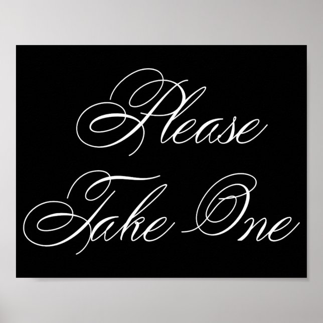 Poster Elegante Tome Um Script Branco | Horizontal (Frente)