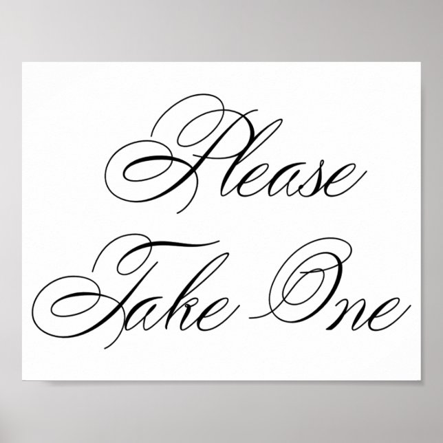 Poster Elegante Tome Um Script Preto | Horizontal (Frente)