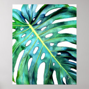 Poster Elegante Tropical Hawaii Monstera Fotografia Folha