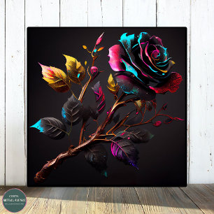 Poster Elegante Watercolor Rosa