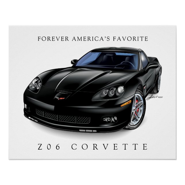 PÓSTER ELEGANTE Z- 06 VETTE ILUSTRAÇÃO (Frente)