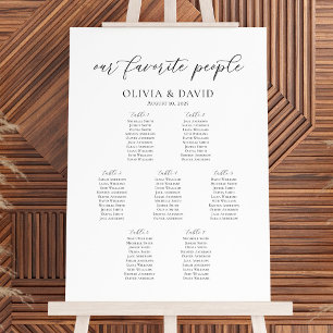 Poster Elegantes 7 Tabelas Nosso Gráfico de Assentos das