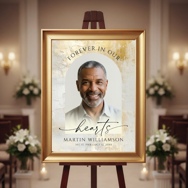 Poster Elegantes Corações Eternos Foto Roteiro Dourado Fu (Criador carregado)