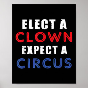Poster Eleger Um Palhaço Esperando Um Design de Circo Ant
