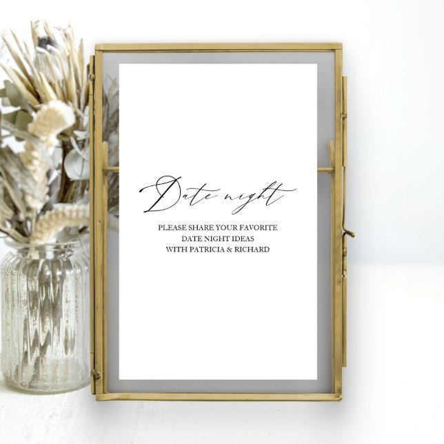 Poster Elegnat Chá de panela Date Jar Noite (Criador carregado)