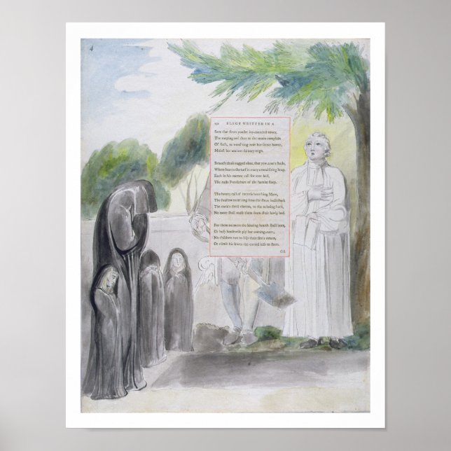 Poster "Elegy escrito em uma igreja-jardim", design 1 (Frente)