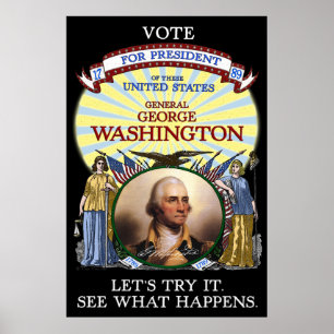 Poster Eleição 1789 de George Washington