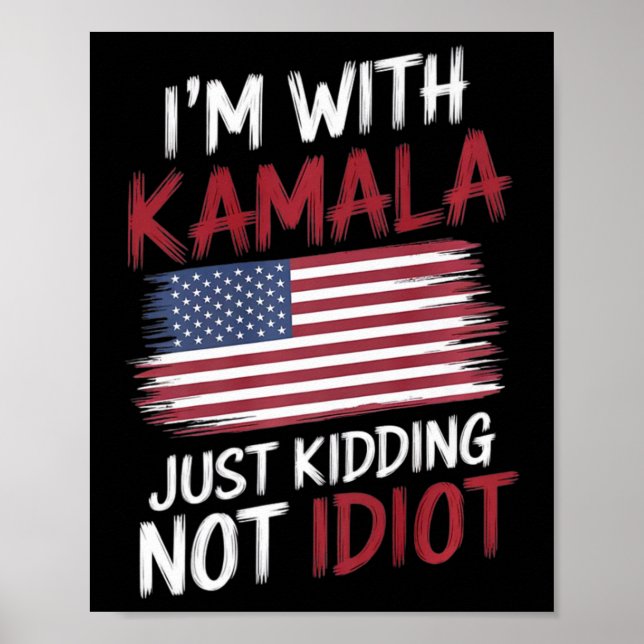 Poster Eleição Anti Kamala Harris Camisa Policial Republi (Frente)