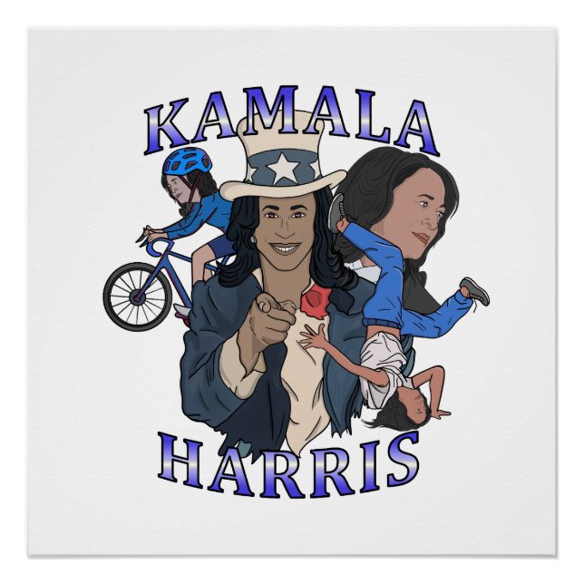 Póster Eleição de Estilo de Rap Bootleg Kamala Harris (Frente)