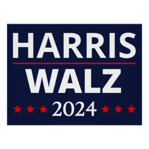 Póster Eleição de Harris Walz 2024 III