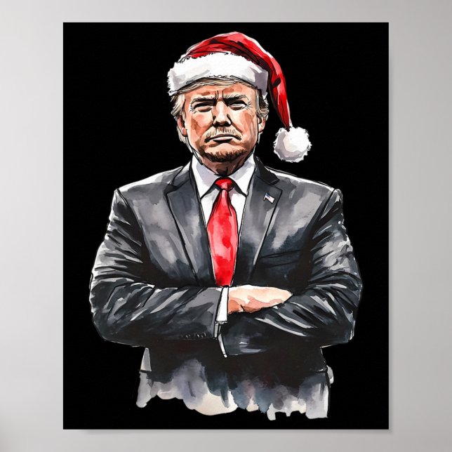 Poster Eleição Doméstica do Pai Santa Hat 20 Trump Christ (Frente)