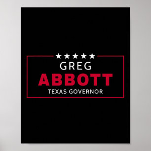Poster Eleição Greg Abbott Governador Texas Republicano A